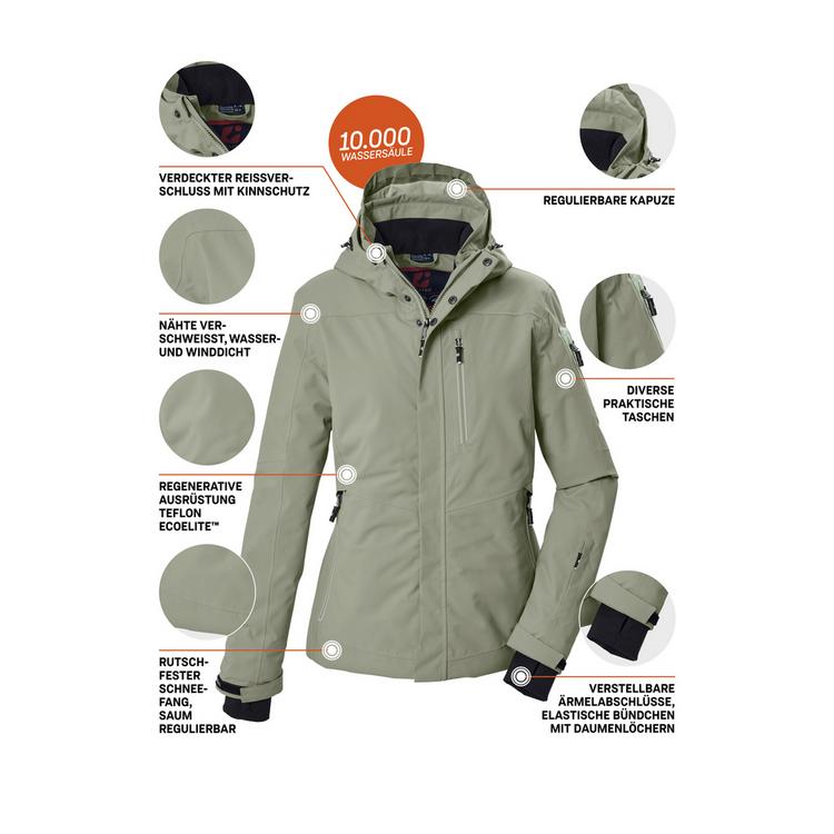 KILLTEC KILLTEC Funktionsjacke mit Kapuze Skijacke Damen - Tannengr&uuml;n2192 - 3 | SportScheck