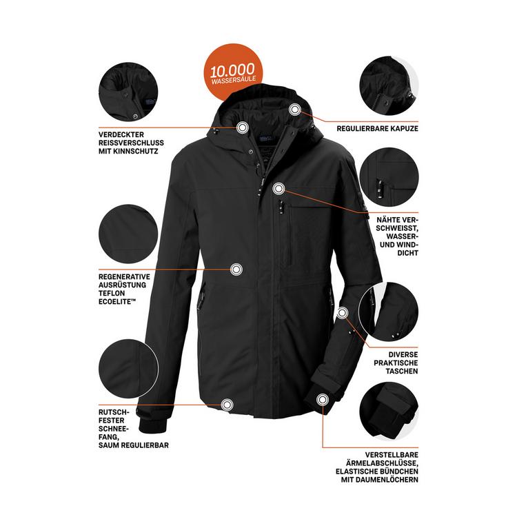 KILLTEC KILLTEC Funktionsjacke mit Kapuze Skijacke Herren - Schwarz0110 - 3 | SportScheck