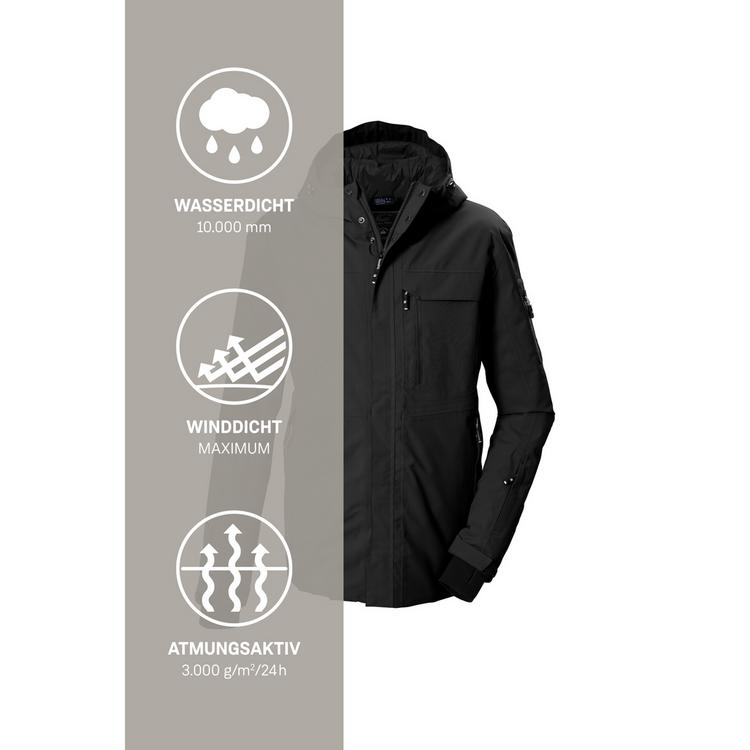 KILLTEC KILLTEC Funktionsjacke mit Kapuze Skijacke Herren - Schwarz0110 - 4 | SportScheck