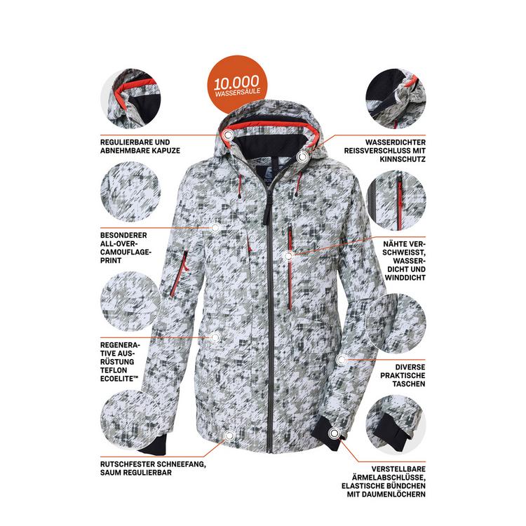 KILLTEC KILLTEC Funktionsjacke mit abzippbarer Kapuze Skijacke Herren - Wei&szlig;951 - 3 | SportScheck