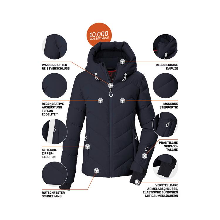 KILLTEC KILLTEC Steppjacke mit Kapuze Skijacke Damen - Blau3044 - 3 | SportScheck