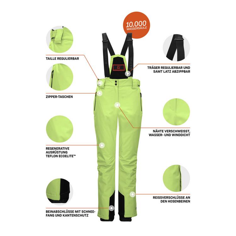 KILLTEC KILLTEC Funktionshose mit abnehmbaren Tr&auml;gern Skihose Damen - Gr&uuml;n2038 - 3 | SportScheck