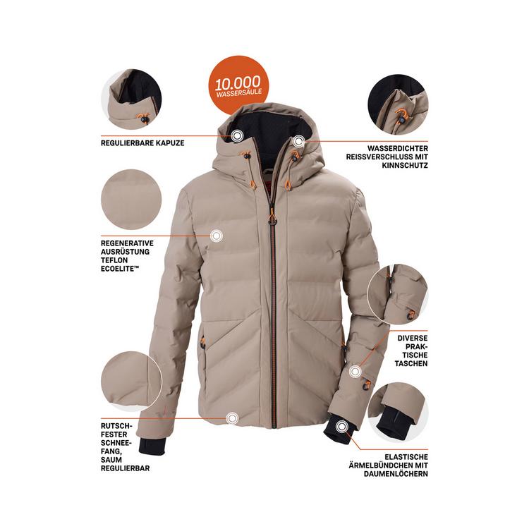 KILLTEC KILLTEC Steppjacke mit Kapuze und Schneefang Skijacke Herren - Sand8111 - 3 | SportScheck
