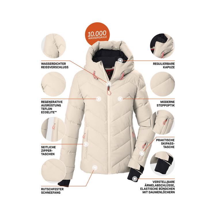 KILLTEC KILLTEC Steppjacke mit Kapuze Skijacke Damen - Beige8026 - 3 | SportScheck