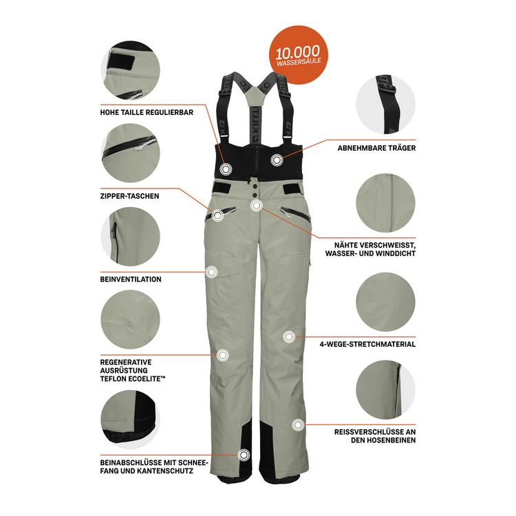KILLTEC KILLTEC Funktionshose mit abnehmbaren Tr&auml;gern Skihose Damen - Tannengr&uuml;n2192 - 3 | SportScheck
