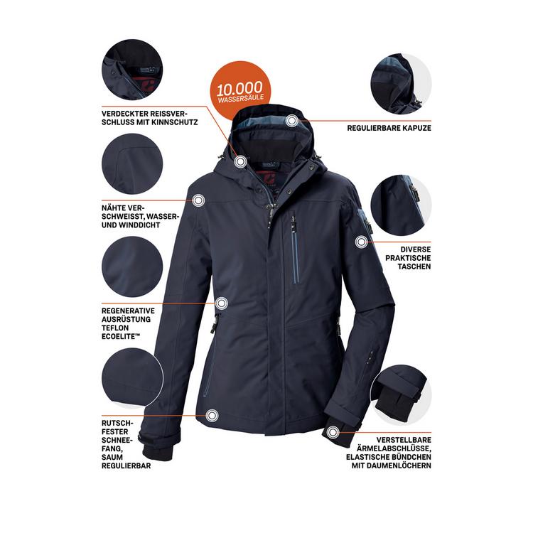 KILLTEC KILLTEC Funktionsjacke mit Kapuze Skijacke Damen - Blau3044 - 3 | SportScheck