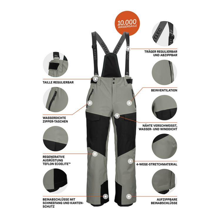 KILLTEC KILLTEC Funktionshose mit abnehmbaren Tr&auml;gern Skihose Herren - Gr&uuml;n2044 - 3 | SportScheck