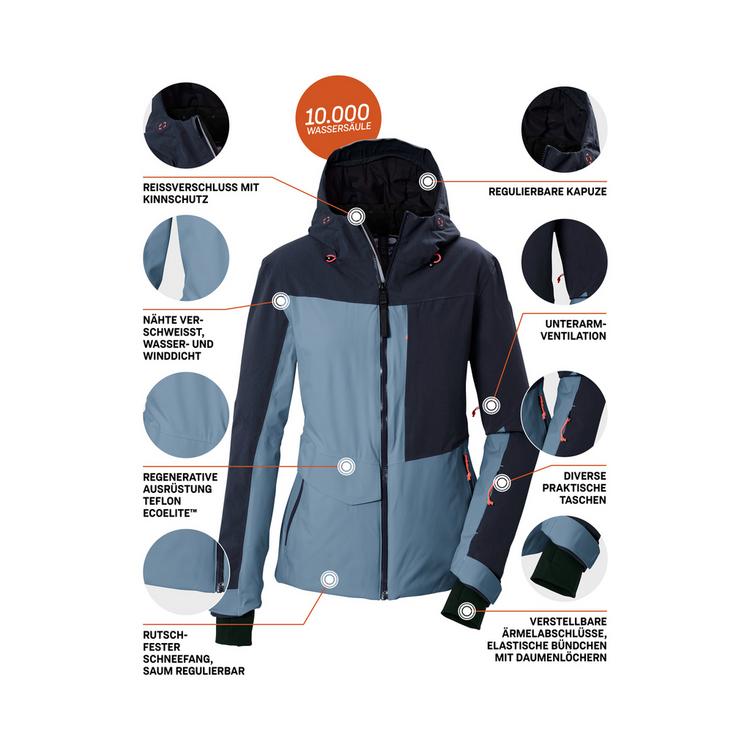 KILLTEC KILLTEC Funktionsjacke mit Kapuze Skijacke Damen - Blau3056 - 3 | SportScheck