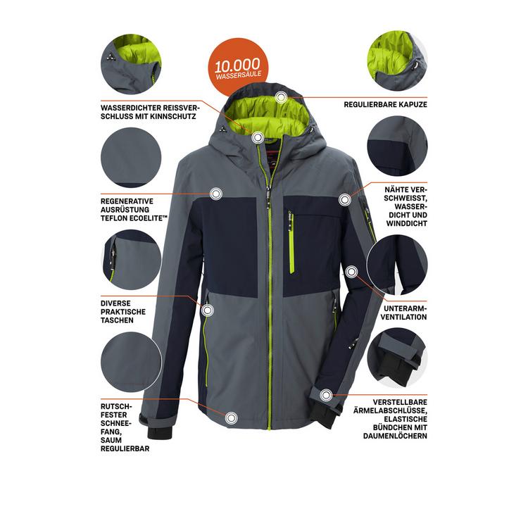 KILLTEC KILLTEC Funktionsjacke mit Kapuze Skijacke Herren - Grau0647 - 3 | SportScheck