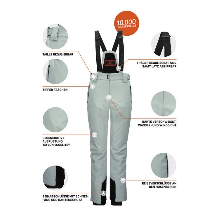 KILLTEC KILLTEC Funktionshose mit abnehmbaren Tr&auml;gern Skihose Damen - Gr&uuml;n2090 - 3 | SportScheck