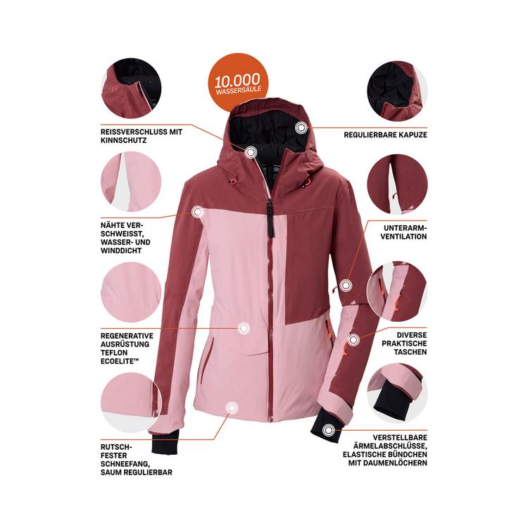 KILLTEC KILLTEC Funktionsjacke mit Kapuze Skijacke Damen - Rose4011 - 3 | SportScheck