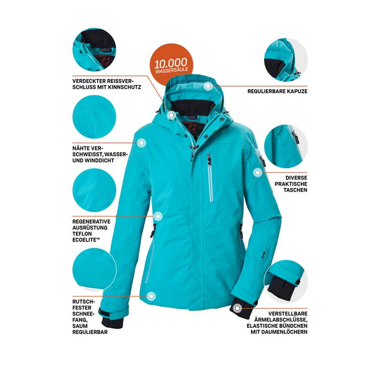 KILLTEC KILLTEC Funktionsjacke mit Kapuze Skijacke Damen - Blau3083 - 3 | SportScheck