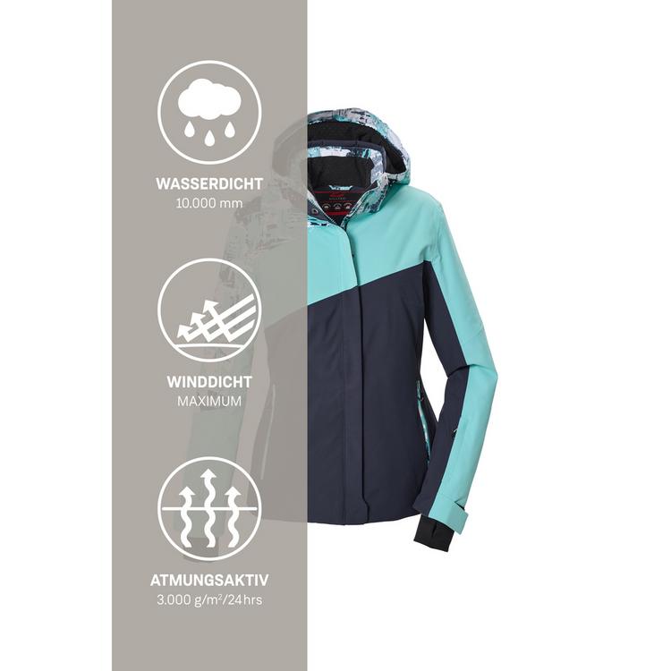 KILLTEC KILLTEC Funktionsjacke mit abzippbarer Kapuze Skijacke Damen - Hellblau354 - 4 | SportScheck
