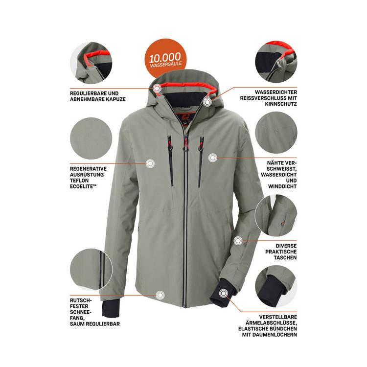 KILLTEC KILLTEC Funktionsjacke mit abzippbarer Kapuze Skijacke Herren - Gr&uuml;n2044 - 3 | SportScheck