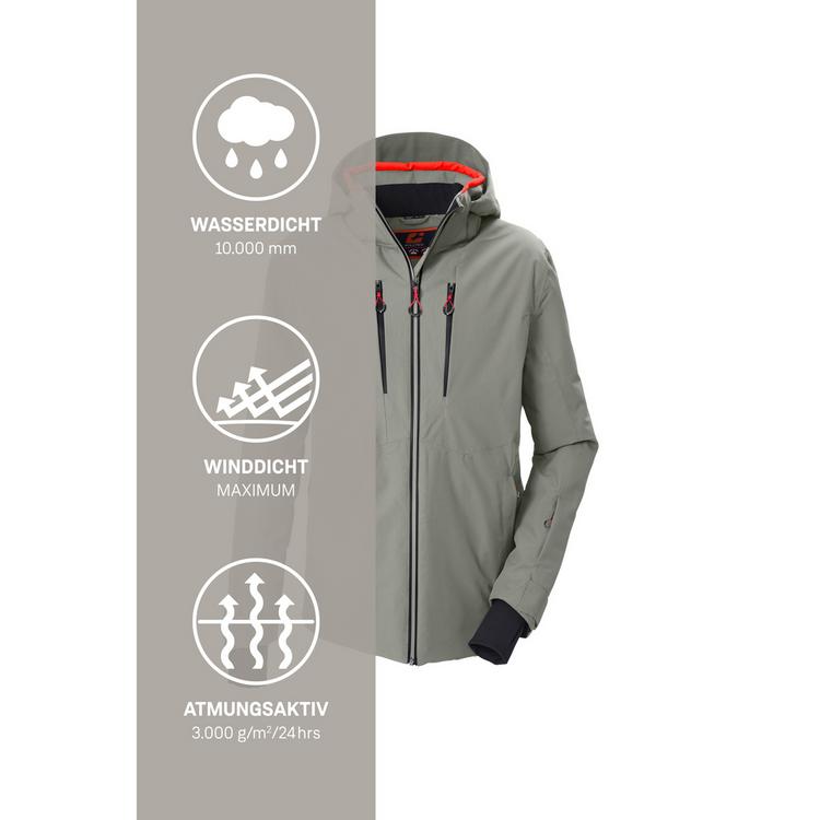 KILLTEC KILLTEC Funktionsjacke mit abzippbarer Kapuze Skijacke Herren - Gr&uuml;n2044 - 4 | SportScheck