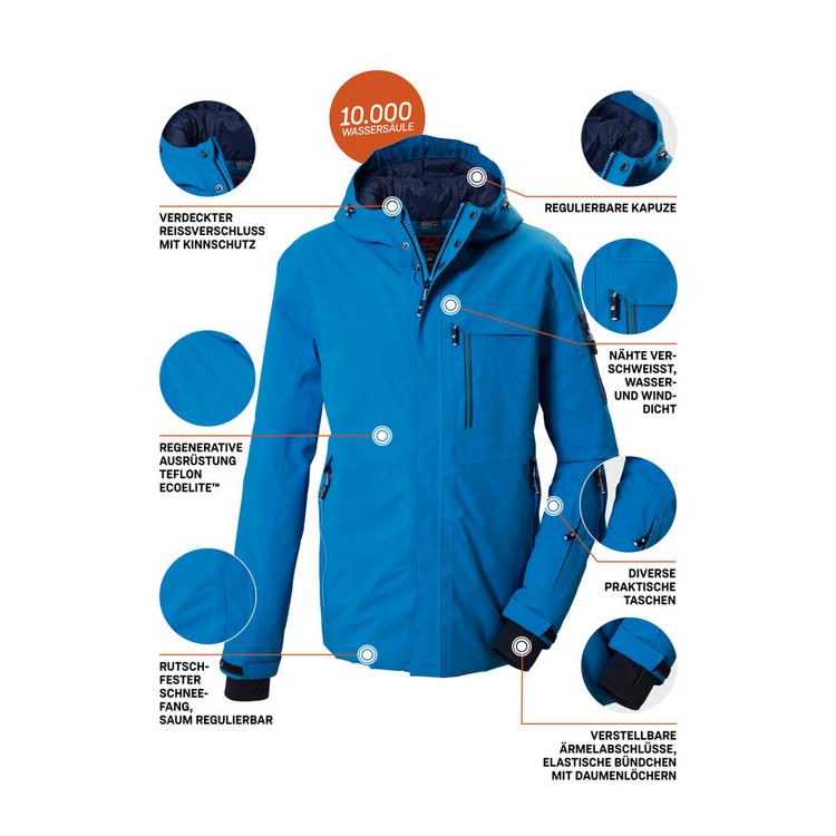KILLTEC KILLTEC Funktionsjacke mit Kapuze Skijacke Herren - Blau3036 - 3 | SportScheck