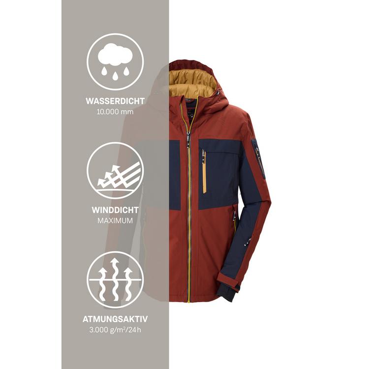 KILLTEC KILLTEC Funktionsjacke mit Kapuze Skijacke Herren - Kastanie - 4 | SportScheck