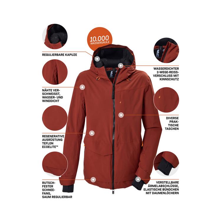 KILLTEC KILLTEC Funktionsjacke mit Kapuze Skijacke Herren - Kastanie - 3 | SportScheck