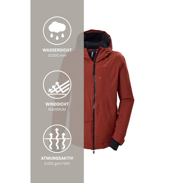 KILLTEC KILLTEC Funktionsjacke mit Kapuze Skijacke Herren - Kastanie - 4 | SportScheck