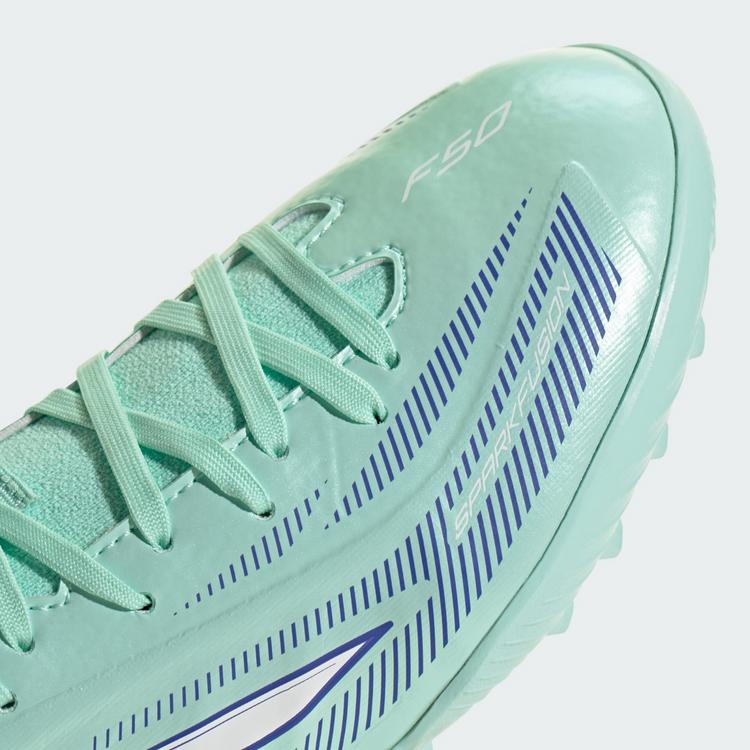 adidas adidas F50 Sparkfusion League Kids Fu&szlig;ballschuhe Kinder - Clear Mint / Cloud White / Solar Purple - 5 | SportScheck