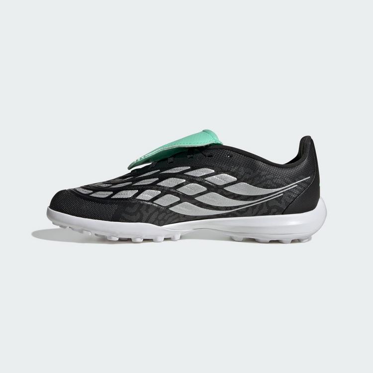 adidas adidas Predator League Kids Fu&szlig;ballschuh, Fu&szlig;ballschuhe Kinder - Core Black / Silver Metallic / Pulse Mint - 4 | SportScheck