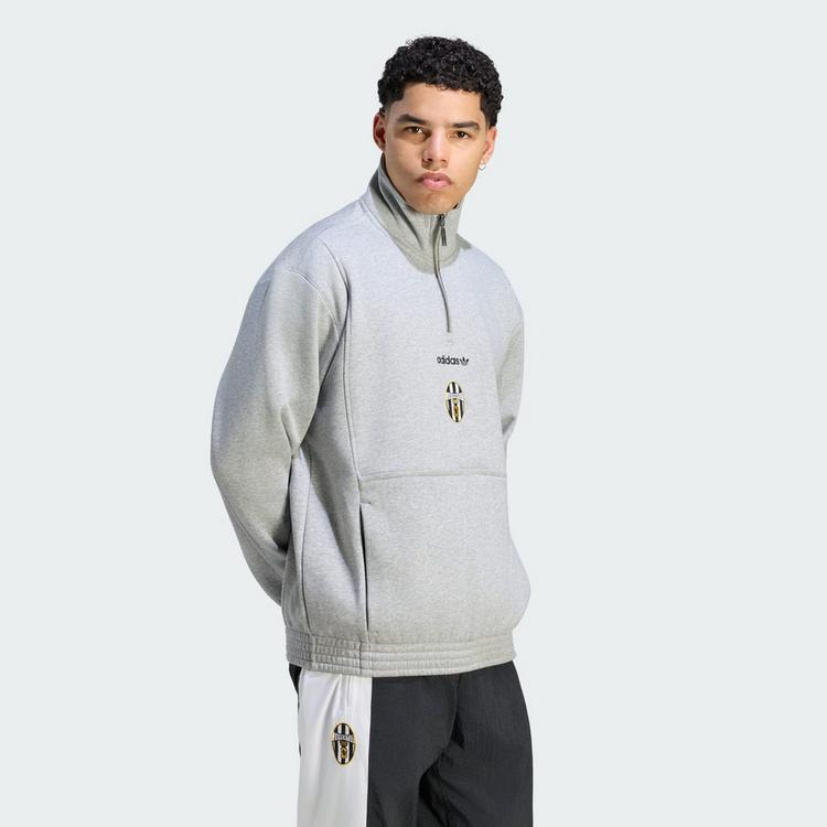 adidas adidas Juventus Turin EQT Top, Rei&szlig;verschluss Sweatshirt Herren - Medium Grey Heather - 0 | SportScheck