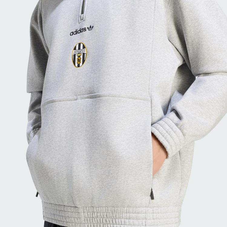 adidas adidas Juventus Turin EQT Top, Rei&szlig;verschluss Sweatshirt Herren - Medium Grey Heather - 0 | SportScheck
