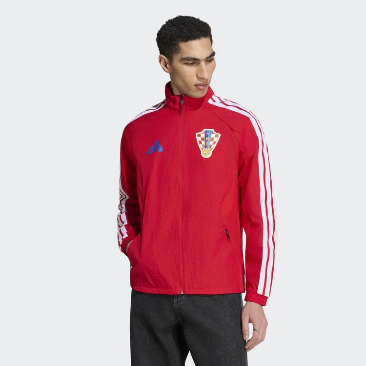 adidas adidas Kroatien Anthem Heimjacke Trainingsjacke Herren - Better Scarlet - 0 | SportScheck