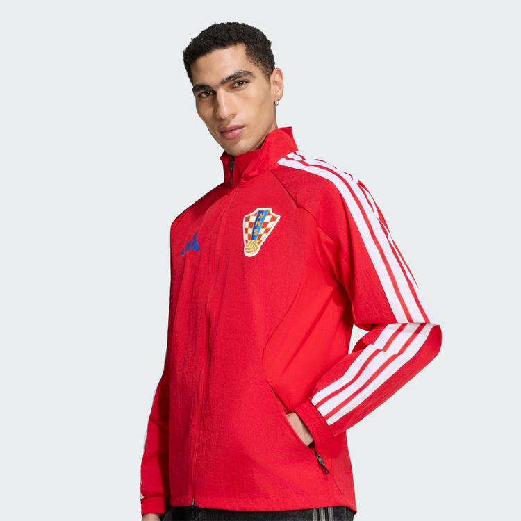 adidas adidas Kroatien Anthem Heimjacke Trainingsjacke Herren - Better Scarlet - 1 | SportScheck