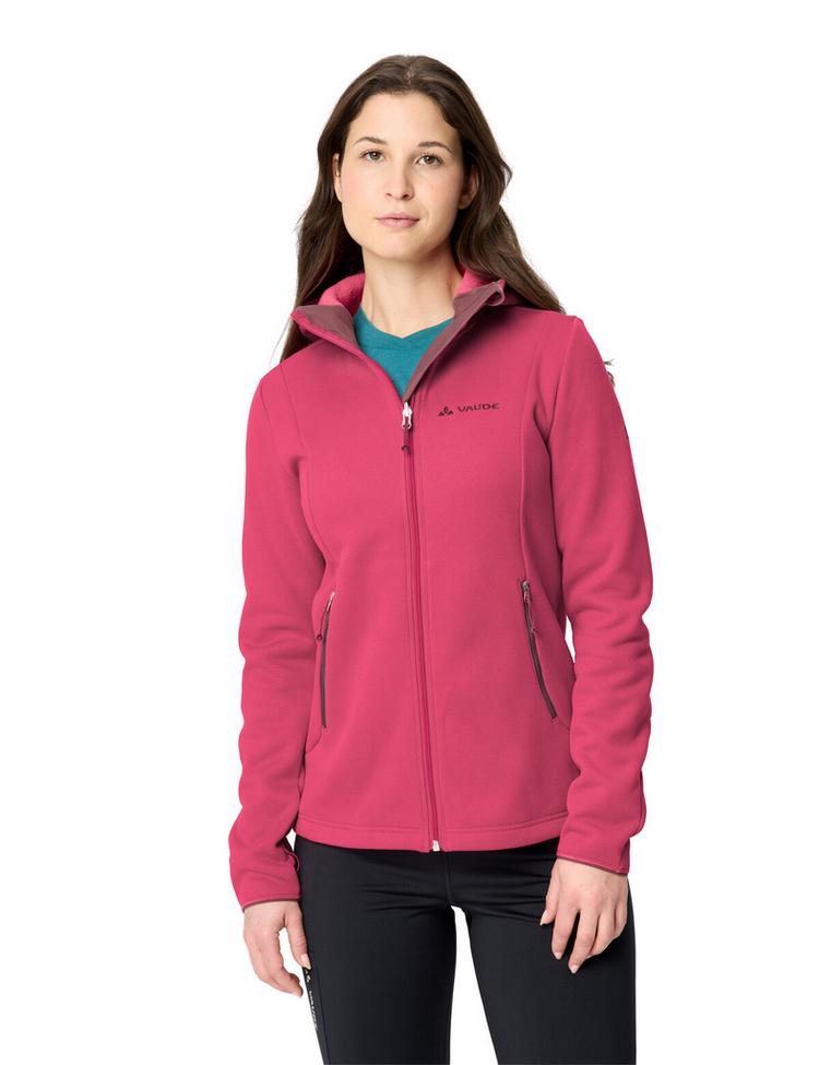 VAUDE VAUDE Women's Idris Fleece Hoody Outdoorjacke Damen - hibiscus pink - 0 | SportScheck