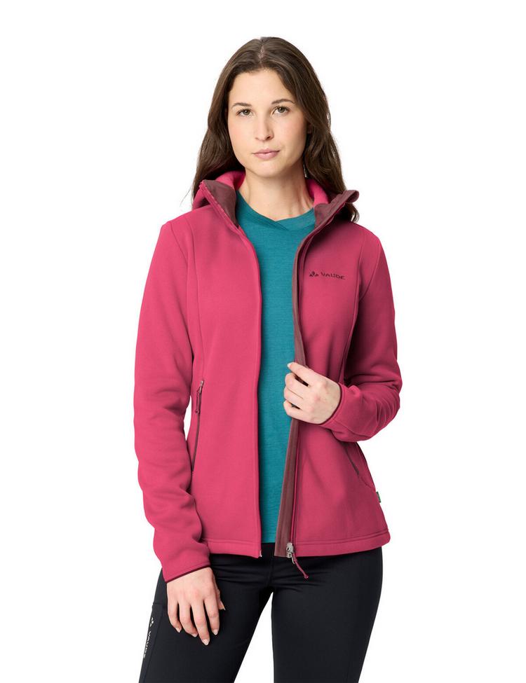 VAUDE VAUDE Women's Idris Fleece Hoody Outdoorjacke Damen - hibiscus pink - 2 | SportScheck