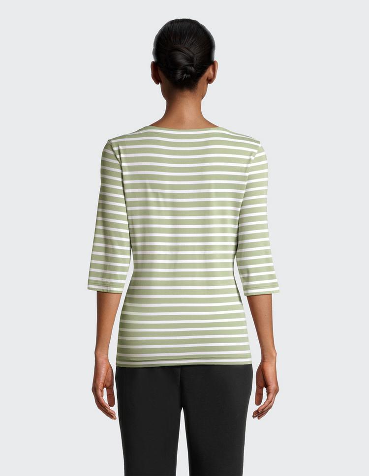 JOY sportswear JOY sportswear CARINA T-Shirt Damen - salbei stripes - 3 | SportScheck