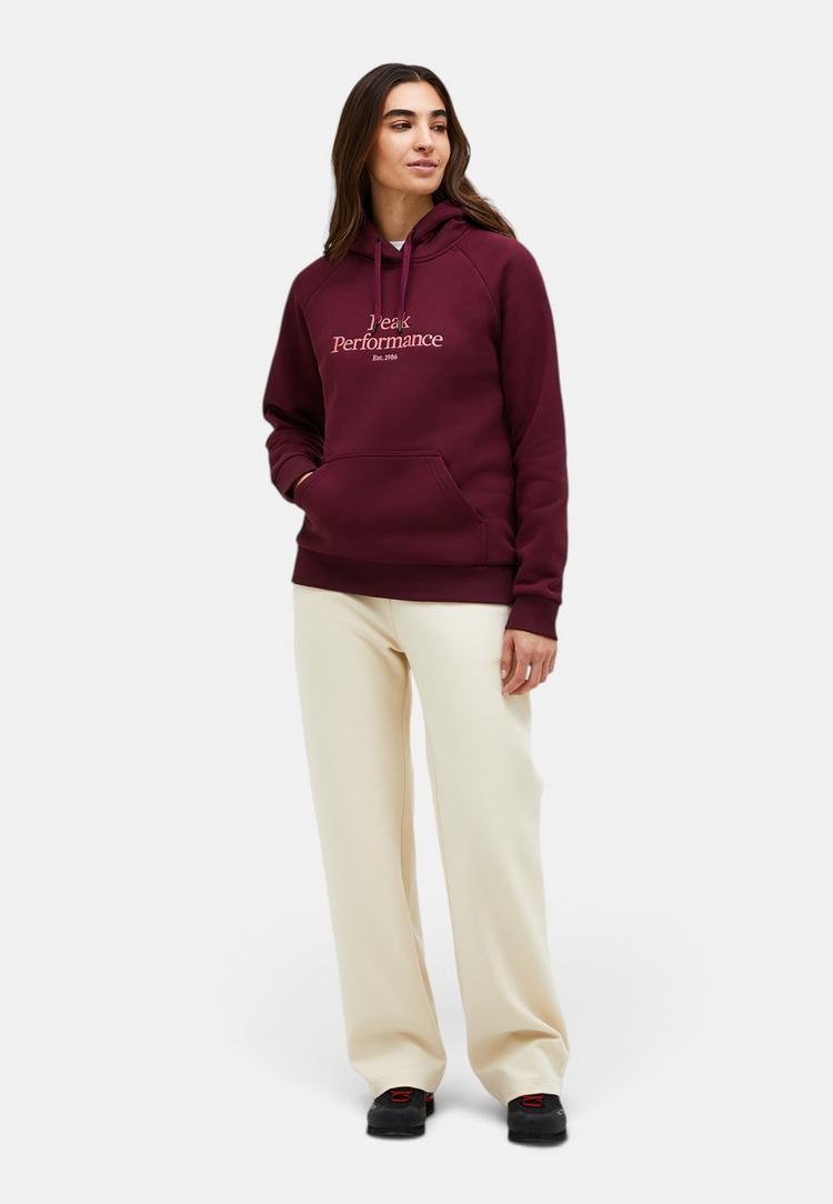 Peak Performance Peak Performance W Original Hood Sweatshirt Damen - bordeauxrot - 0 | SportScheck
