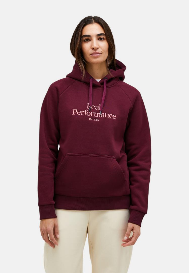 Peak Performance Peak Performance W Original Hood Sweatshirt Damen - bordeauxrot - 1 | SportScheck