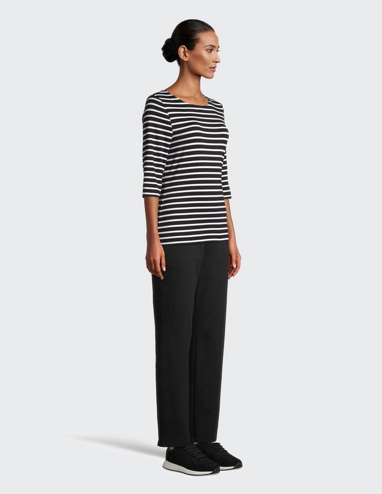 JOY sportswear JOY sportswear CARINA T-Shirt Damen - white/black stripes - 11 | SportScheck