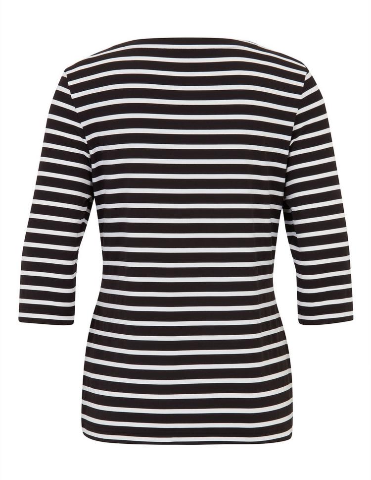 JOY sportswear JOY sportswear CARINA T-Shirt Damen - white/black stripes - 15 | SportScheck