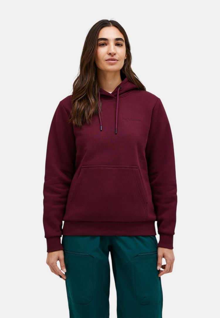 Peak Performance Peak Performance W Original Small Logo Hood Sweatshirt Damen - bordeauxrot - 0 | SportScheck