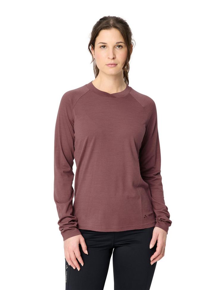 VAUDE VAUDE Women's Essential Wool LS T-Shirt T-Shirt Damen - ruby dusk - 0 | SportScheck