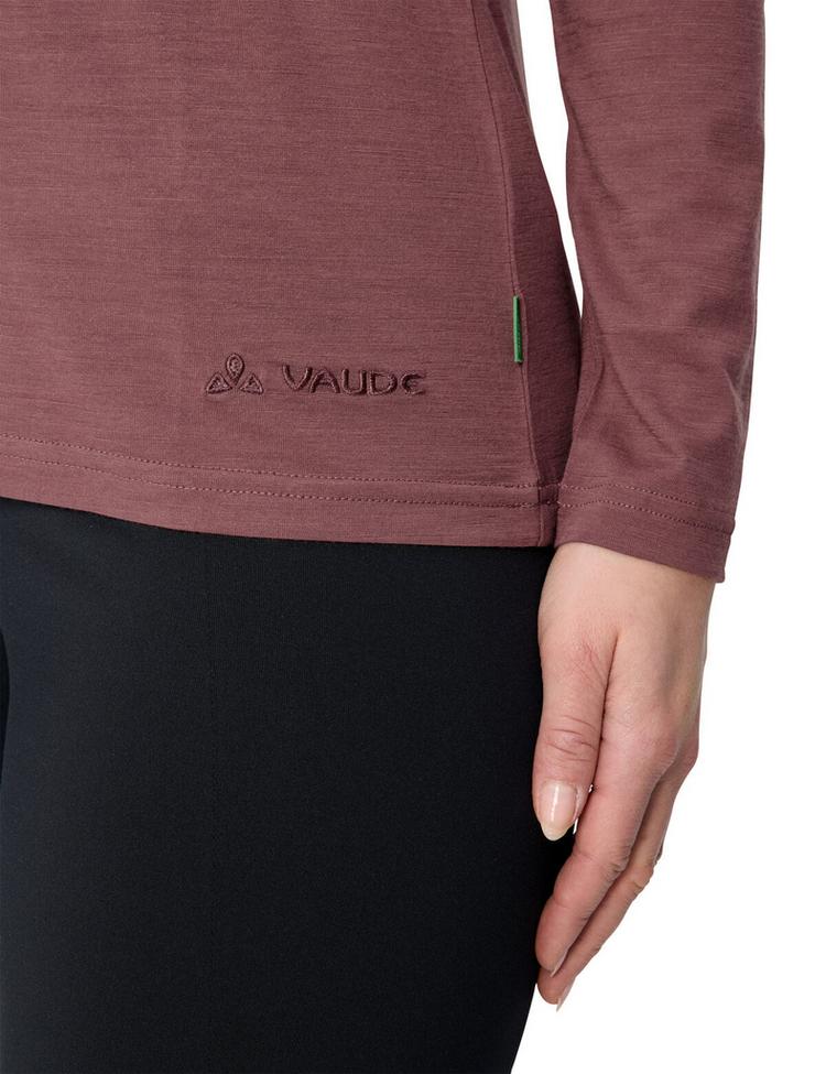 VAUDE VAUDE Women's Essential Wool LS T-Shirt T-Shirt Damen - ruby dusk - 0 | SportScheck