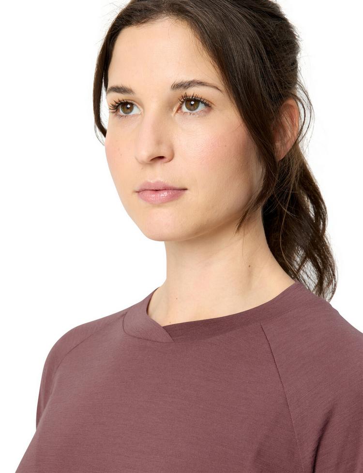 VAUDE VAUDE Women's Essential Wool LS T-Shirt T-Shirt Damen - ruby dusk - 1 | SportScheck
