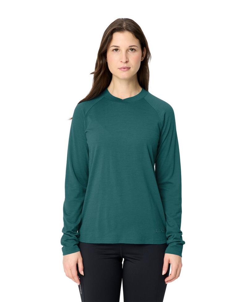 VAUDE VAUDE Women's Essential Wool LS T-Shirt T-Shirt Damen - dark fjord green - 0 | SportScheck