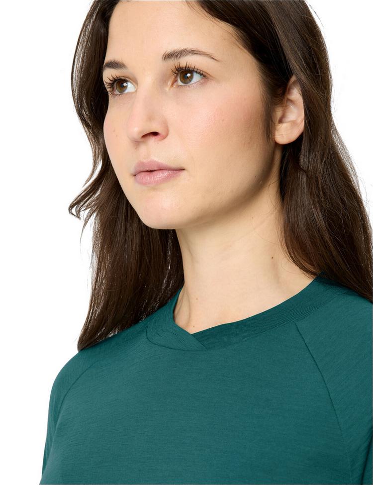 VAUDE VAUDE Women's Essential Wool LS T-Shirt T-Shirt Damen - dark fjord green - 1 | SportScheck