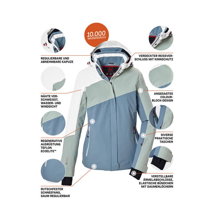 KILLTEC KILLTEC Funktionsjacke mit abzippbarer Kapuze Skijacke Damen - Gr&uuml;n2090 - 3 | SportScheck