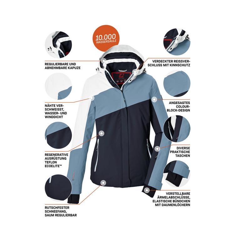 KILLTEC KILLTEC Funktionsjacke mit abzippbarer Kapuze Skijacke Damen - Blau3056 - 3 | SportScheck