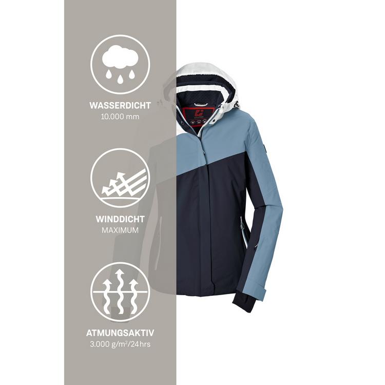 KILLTEC KILLTEC Funktionsjacke mit abzippbarer Kapuze Skijacke Damen - Blau3056 - 4 | SportScheck