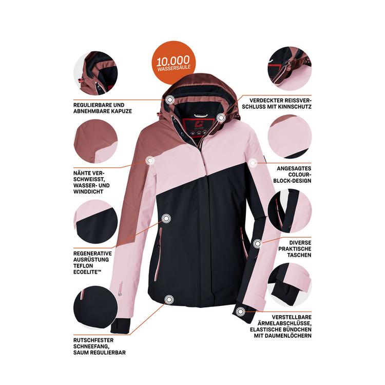 KILLTEC KILLTEC Funktionsjacke mit abzippbarer Kapuze Skijacke Damen - Rose4020 - 3 | SportScheck