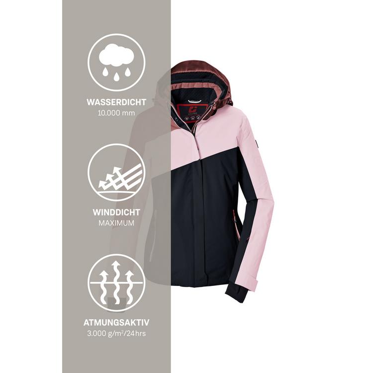 KILLTEC KILLTEC Funktionsjacke mit abzippbarer Kapuze Skijacke Damen - Rose4020 - 4 | SportScheck