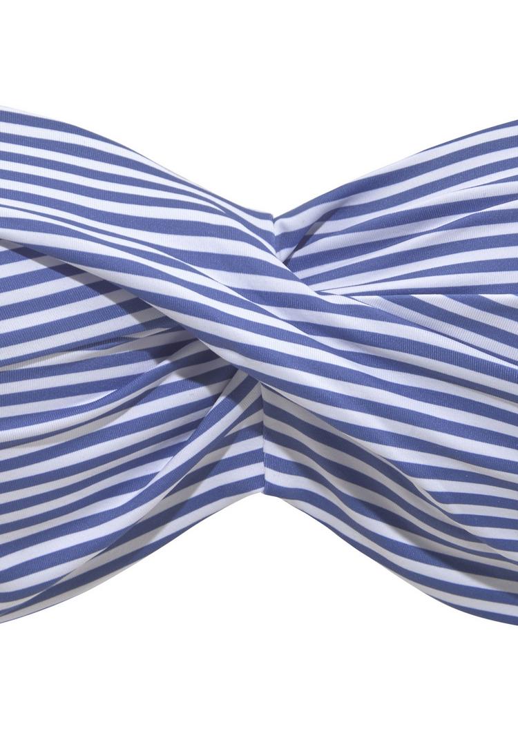 S.OLIVER S.OLIVER B&uuml;gel-Bandeau-Bikini Bikini Set Damen - hellblau-wei&szlig; - 3 | SportScheck