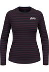 Odlo ACTIVE WARM ORIGINALS ECO STRIPES Funktionsshirt Damen - dark sapphire - sundried tomato(21014)