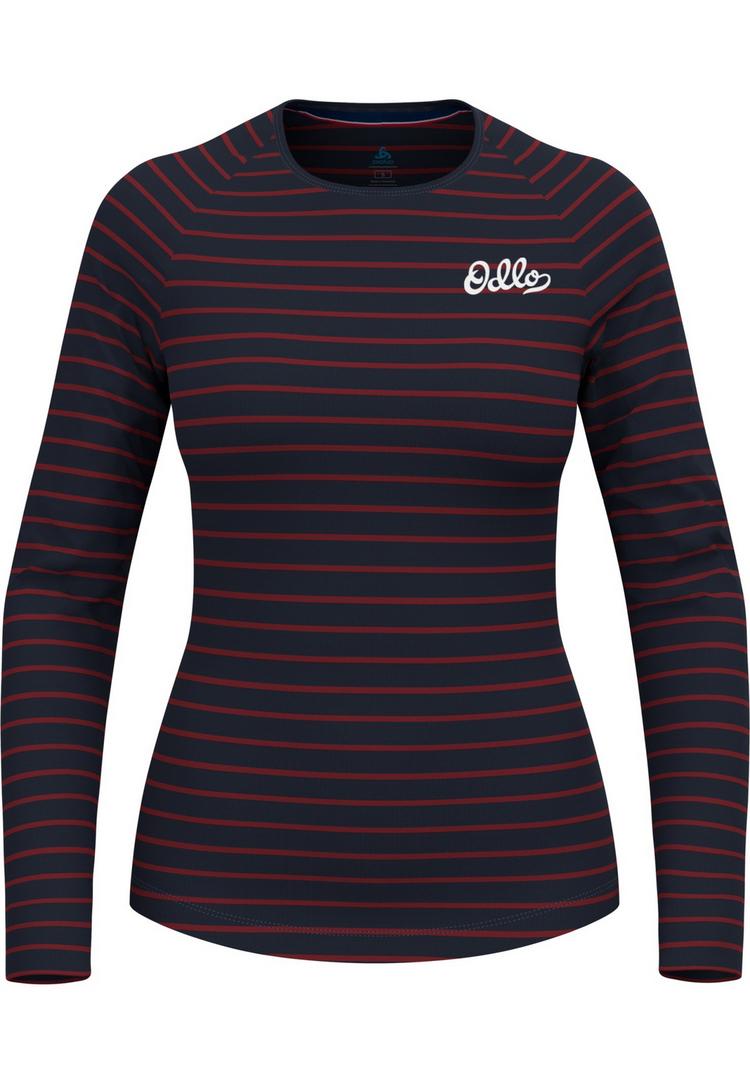 Odlo Odlo ACTIVE WARM ORIGINALS ECO STRIPES Funktionsshirt Damen - dark sapphire - sundried tomato(21014) - 0 | SportScheck
